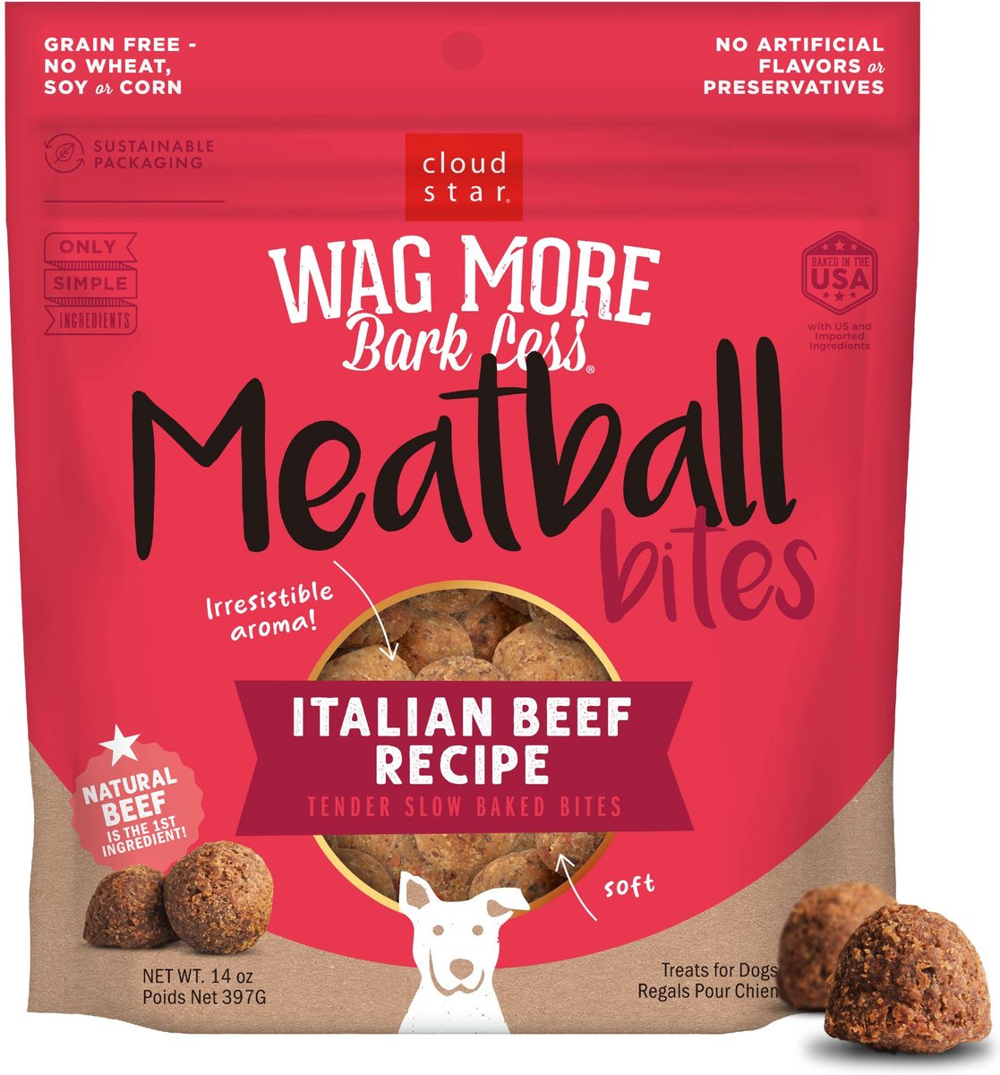 Cloud Star Dog Wag More Bark Less Meatball Bites