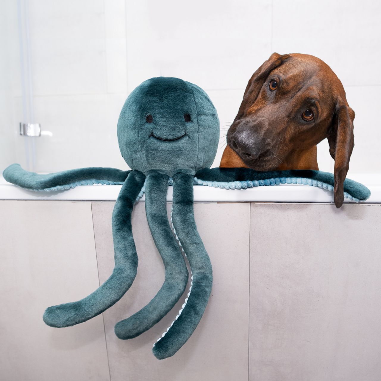 Fluff & Tuff Dog Stevie Octopus Plush Toy