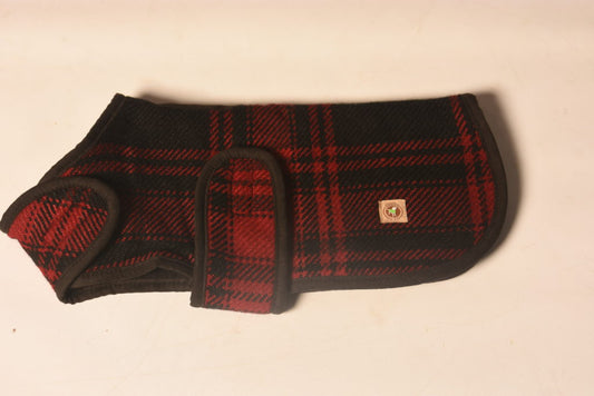 Chilly Dog Red Plaid Dog Blanket Coat