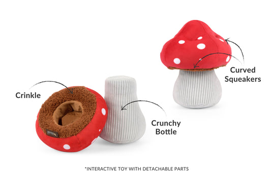 P.L.A.Y. Blooming Buddies - Mutt Mushroom Plush Dog Toy