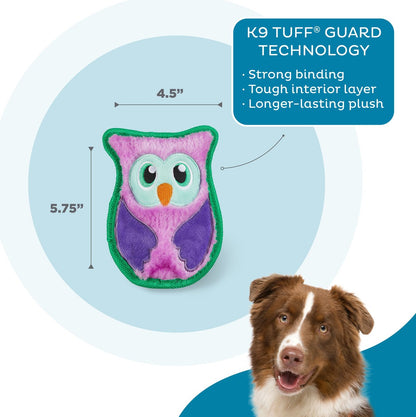 Outward Hound Durablez Owl Tough Plush Dog Toy, Purple, X-Small