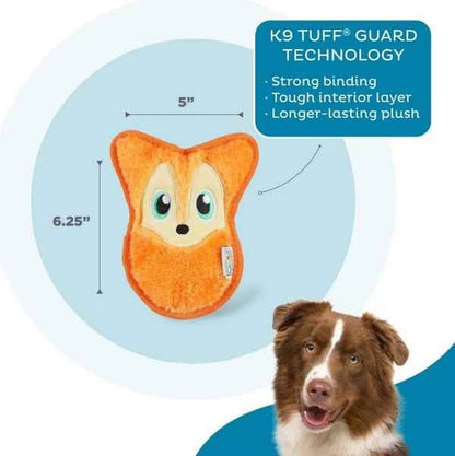 Outward Hound Durablez Fox Tough Plush Dog Toy, Orange, X-Small