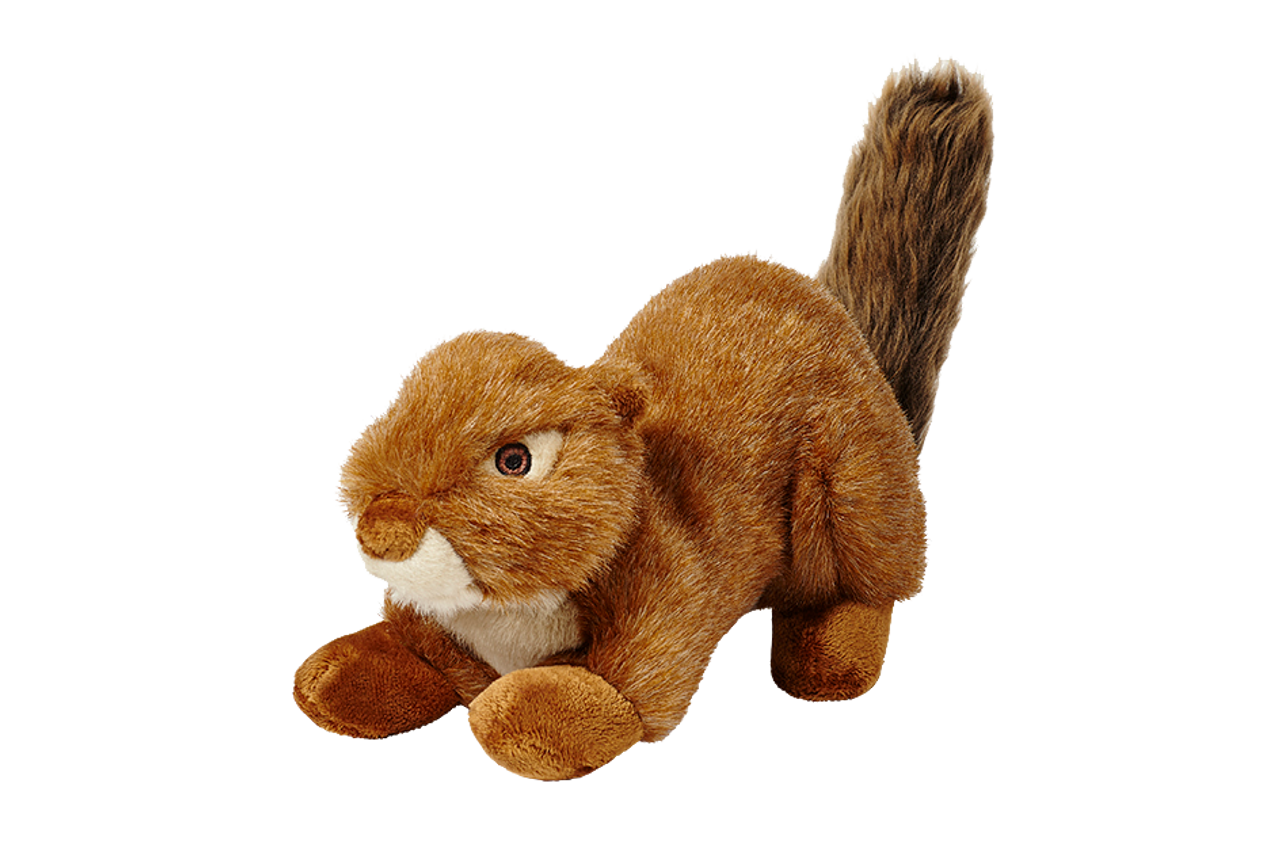 Fluff & Tuff Dog Red Squirrel Plush Toy (Squeakerless)