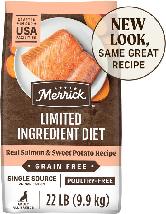 Merrick Limited Ingredient Diet Grain-Free Chicken-Free Real Salmon & Sweet Potato Recipe Dry Dog Food