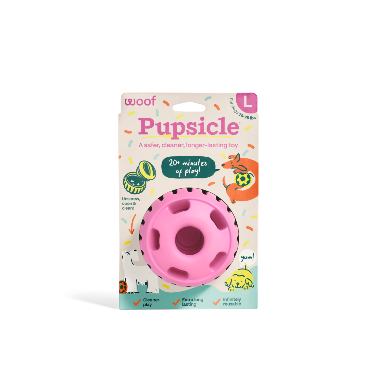 Woof Party Pupsicle Dog Treat Dispenser Toy