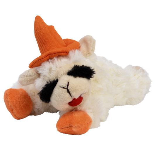 Multipet Halloween Lamb Chop Witch Hat Dog Toy, 6.5 inch