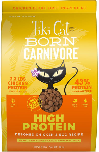 Tiki Cat Born Carnivore Grain Free Chicken and Egg Dry Food