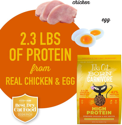 Tiki Cat Born Carnivore Grain Free Chicken and Egg Dry Food