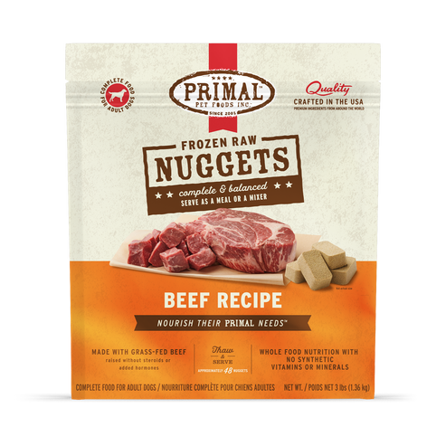 Primal Beef Formula Nuggets Frozen Dog Food