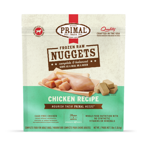 Primal Chicken Formula Nuggets Frozen Dog Food