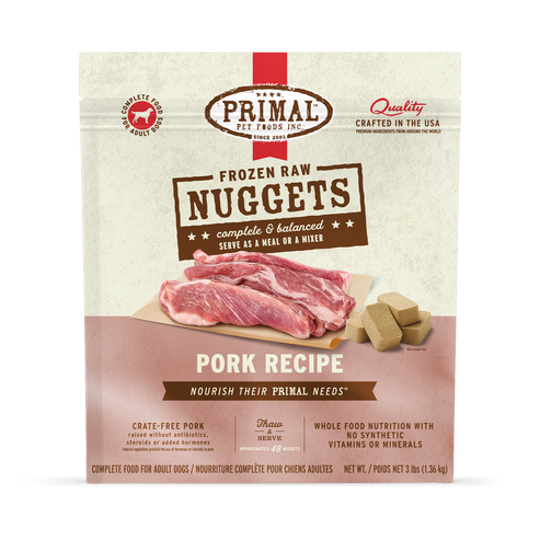Primal Pork Formula Nuggets Frozen Dog Food