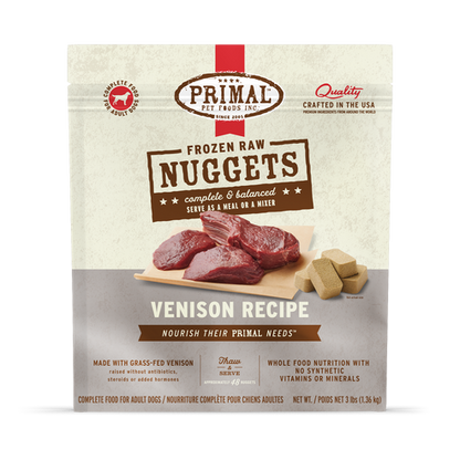 Primal Venison Formula Nuggets Frozen Dog Food