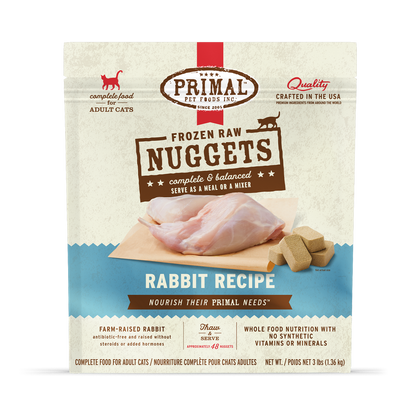 Primal Cat Raw Frozen Rabbit Nuggets