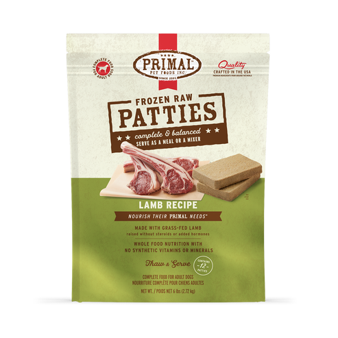 Primal Lamb Formula Patties Frozen Dog Food