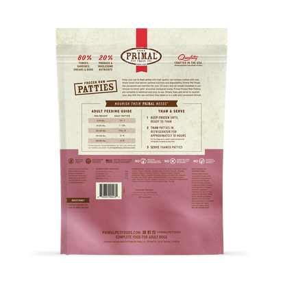 Primal Turkey & Sardine Formula Patties Frozen Dog Food