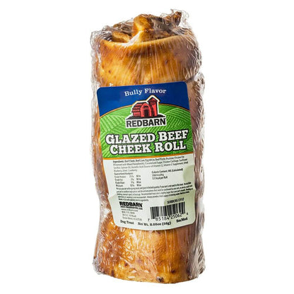 Redbarn Dog Beef Cheek Roll Glazed Chew, Bully Flavor