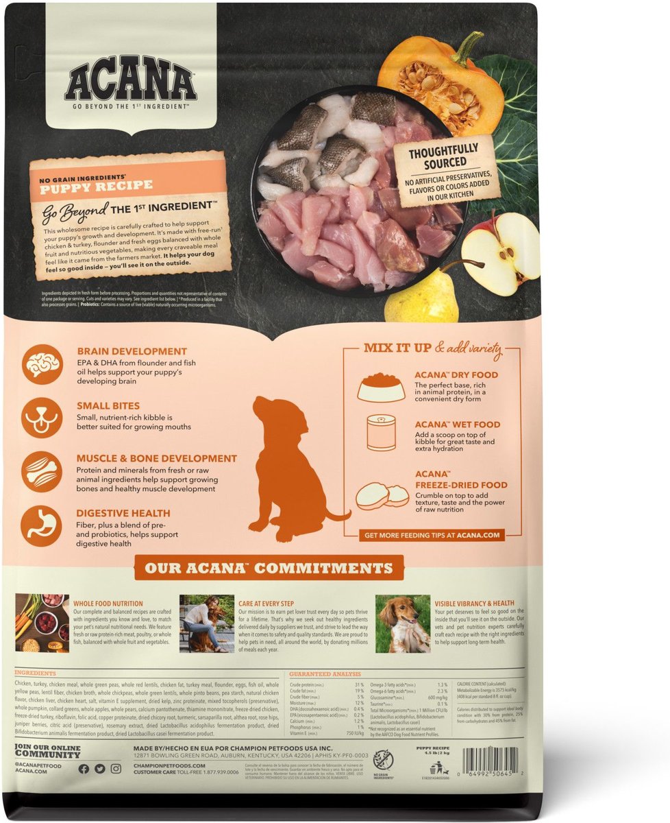 ACANA Puppy Recipe Grain-Free Dry Puppy Food