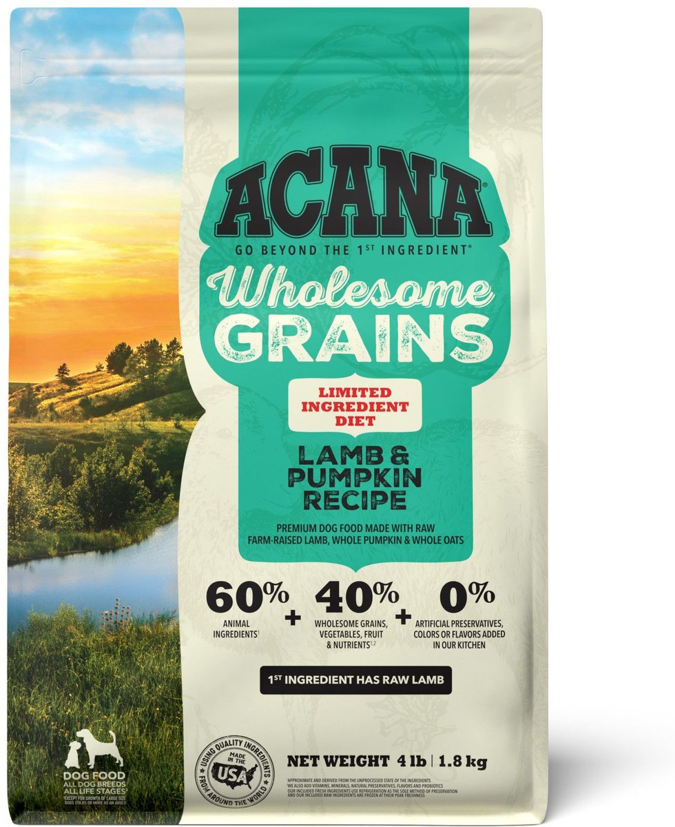 ACANA Singles + Wholesome Grains Limited Ingredient Diet Lamb & Pumpkin Recipe Dry Dog Food