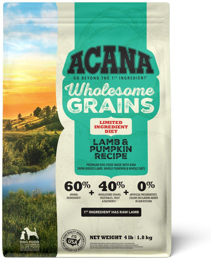 ACANA Singles + Wholesome Grains Limited Ingredient Diet Lamb & Pumpkin Recipe Dry Dog Food