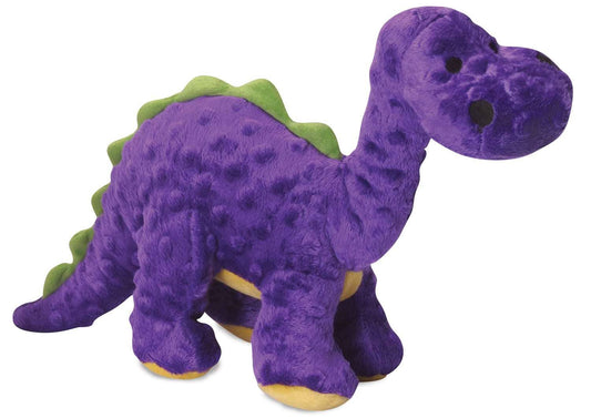 goDog Dinos Bruto Plush Dog Toy Purple, Large