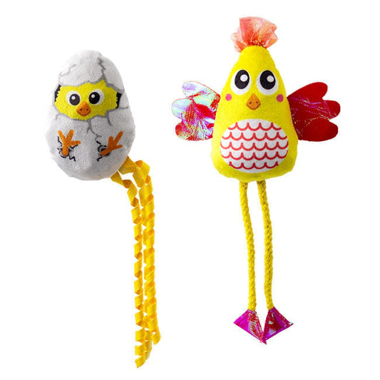 KONG Scrattles Chicken Cat Toy, 2-pack