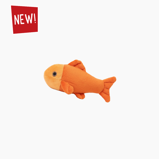 Fluff & Tuff "Goldie" - Fish Plush Dog Toy (Squeakerless)