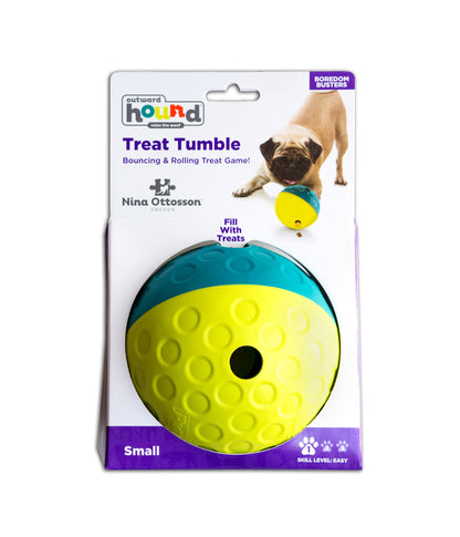 Nina Ottosson by Outward Hound Dog Treat Tumble Interactive Puzzle, Blue, Small