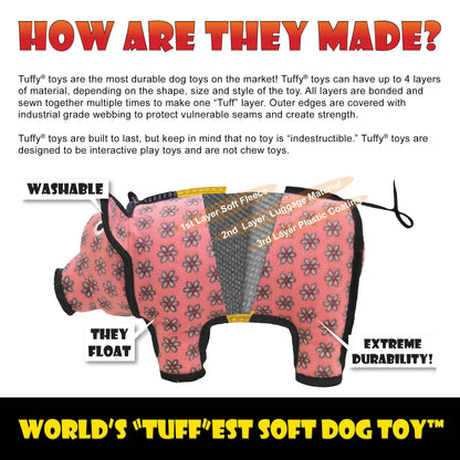 Tuffy Holiday Medium Ring Wreath, Durable Squeaky Dog Toy