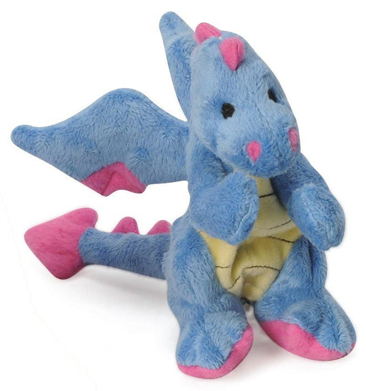 goDog Dragon Plush Dog Toy Periwinkle, Small