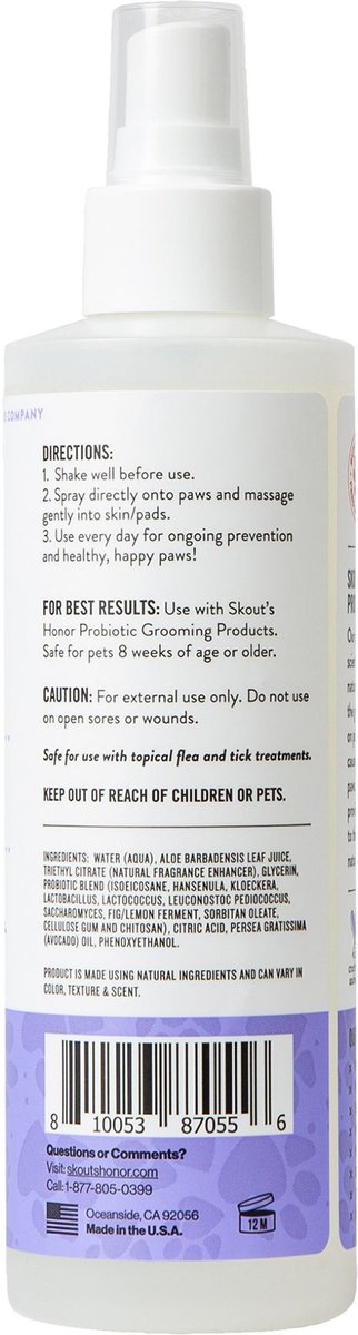 Skout's Honor Probiotic Paw Spray for Dogs and Cats, 8 fl. oz.