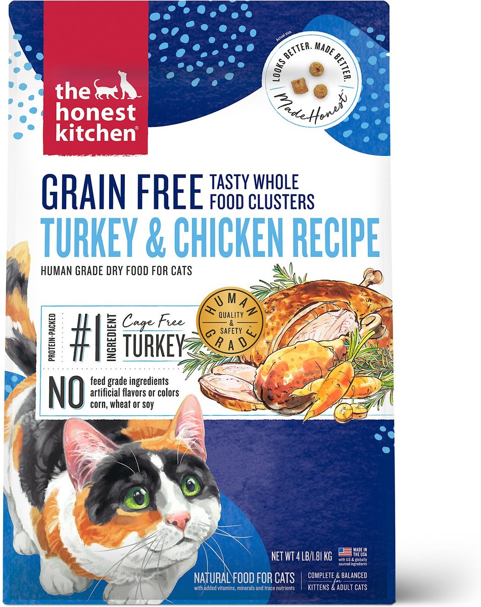 The Honest Kitchen Whole Food Clusters Grain-Free Turkey & Chicken Dry Cat Food