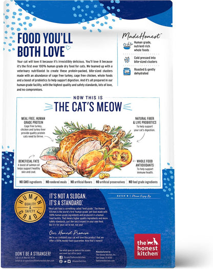 The Honest Kitchen Whole Food Clusters Grain-Free Turkey & Chicken Dry Cat Food