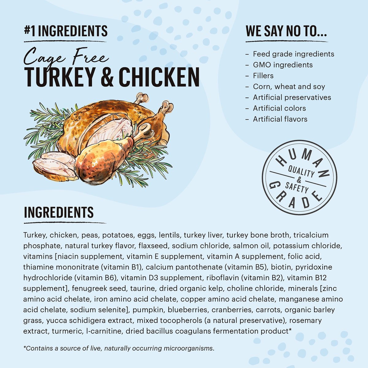 The Honest Kitchen Whole Food Clusters Grain-Free Turkey & Chicken Dry Cat Food