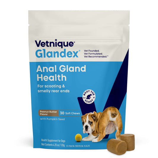 Glandex Anal Gland Support Soft Chews Peanut Butter 30ct