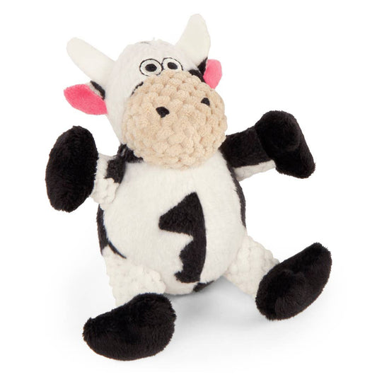 goDog Checkers Just For Me Fat Cow Plush Dog Toy Mini