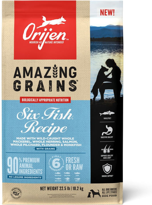 Orijen Dog Amazing Grains Six Fish Dry Food