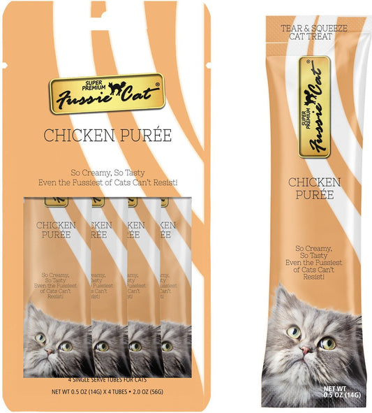 Fussie Cat Puree Lickable Treats 4 pack