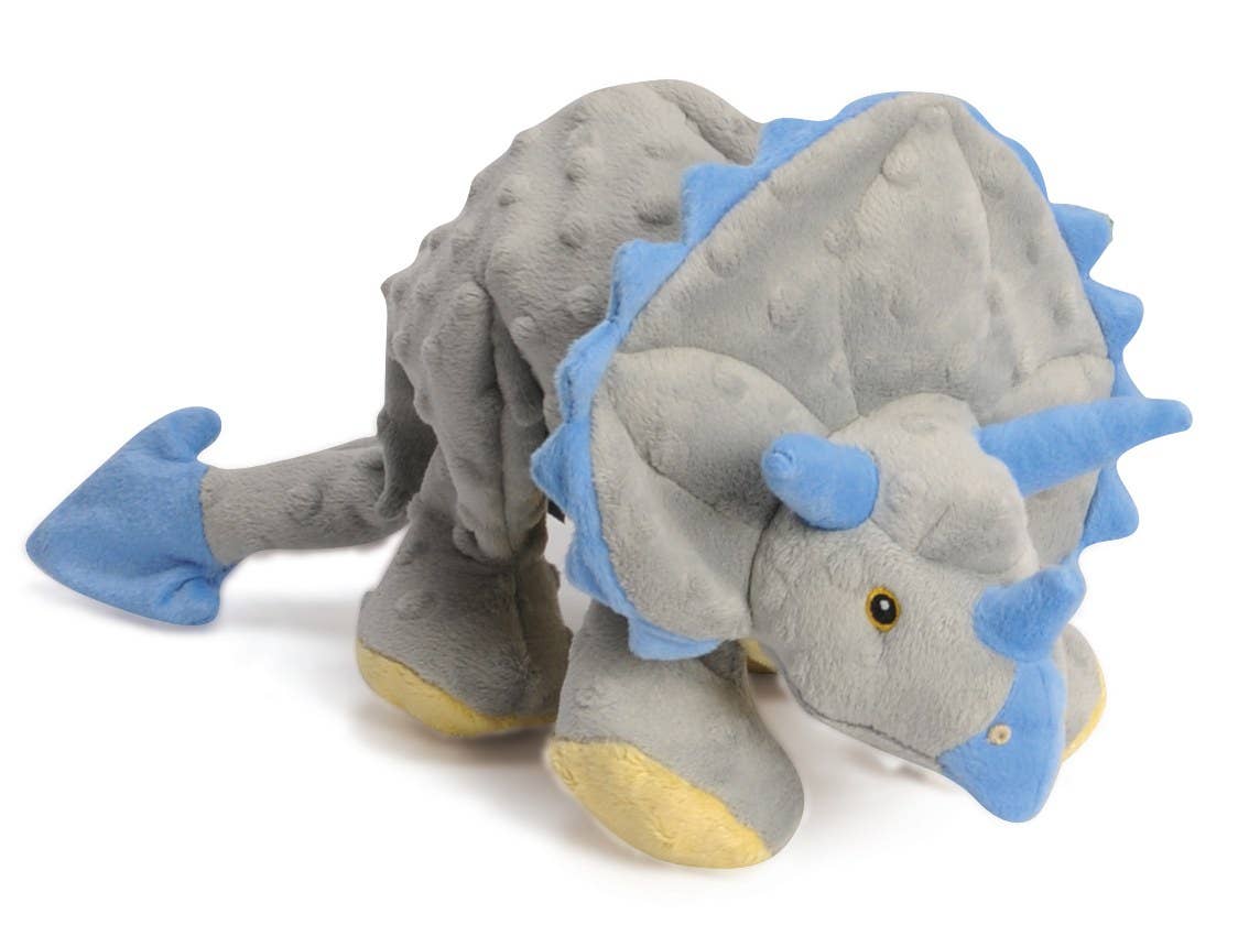 goDog Dinos Frills Triceratops Plush Toy Grey, Large