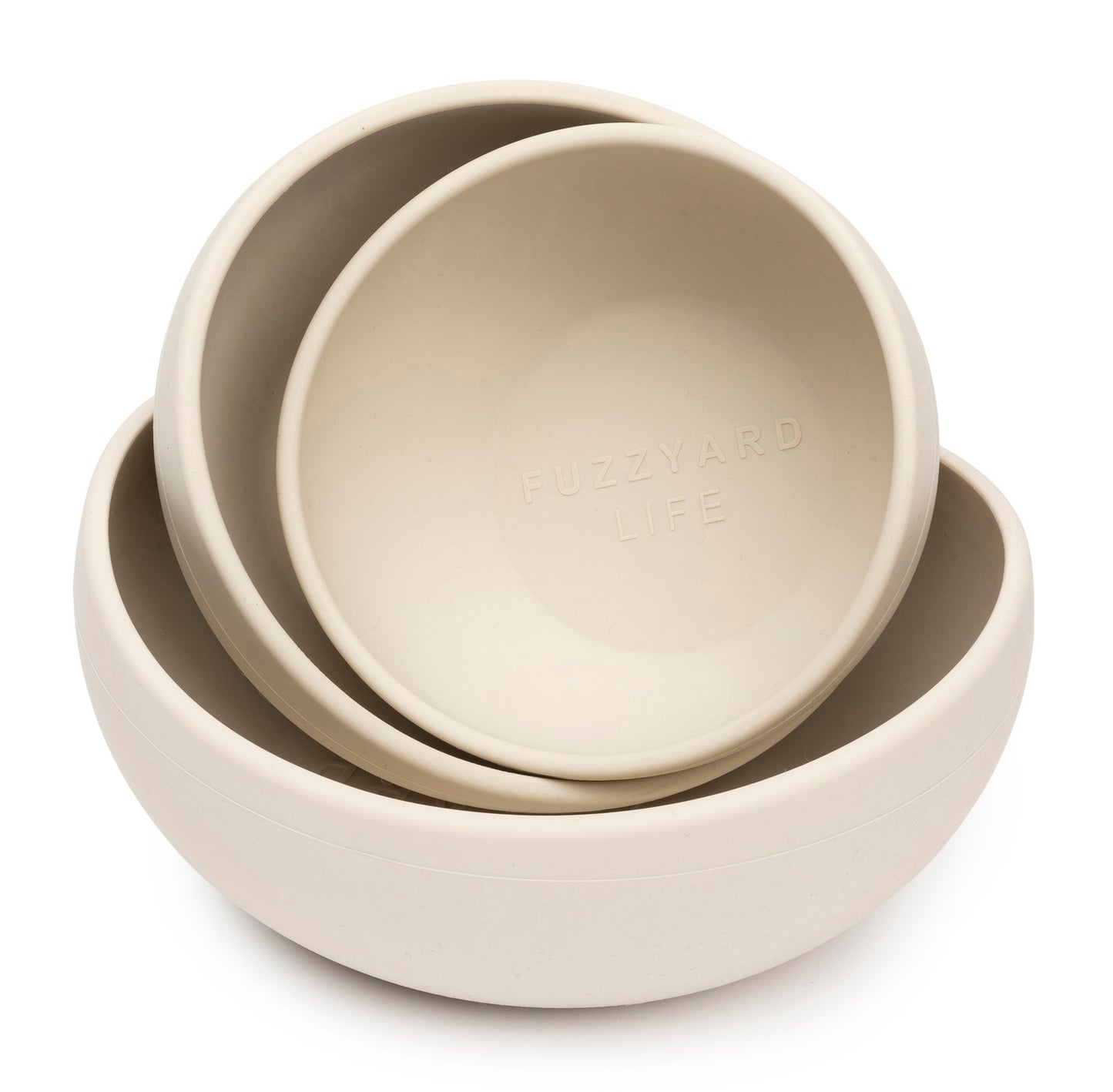 Fuzzyard Life Silicone Bowl, Sandstone