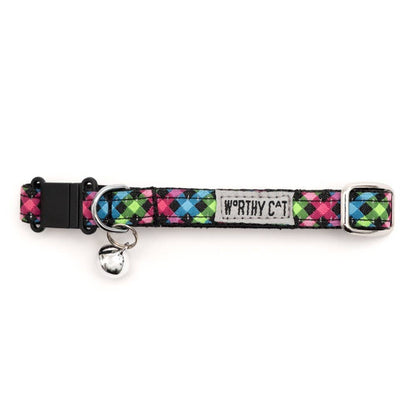 The Worthy Dog - Carnival Check Cat Collar