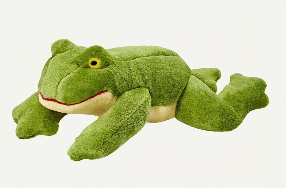 Fluff & Tuff Dog Olive Frog Plush Toy (discontinued)