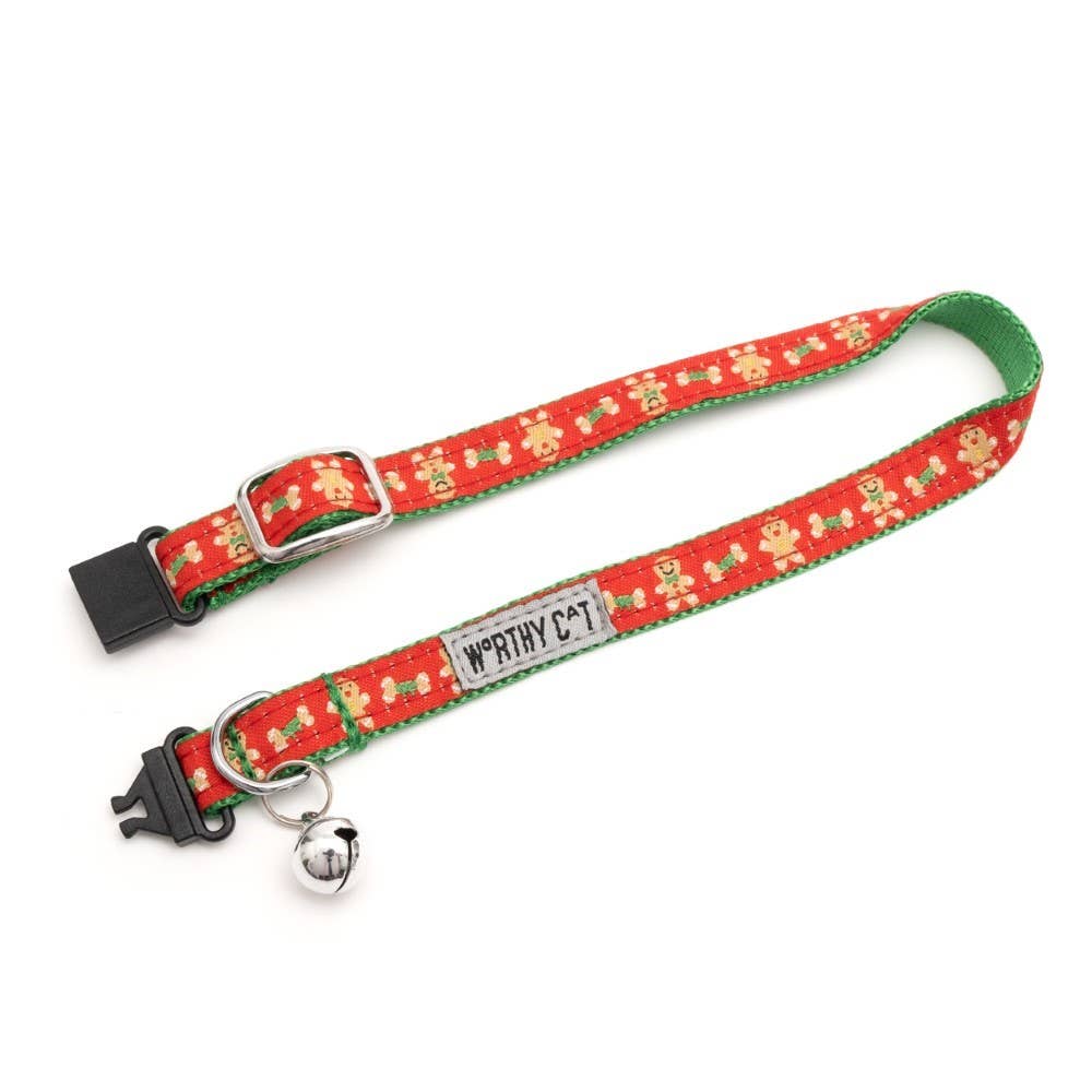 The Worthy Dog - Gingerbread Bones Cat Collar