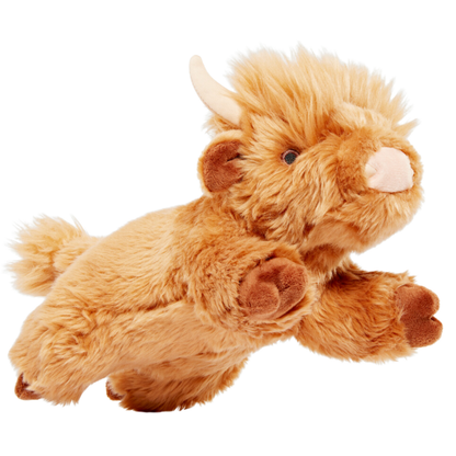 Fluff & Tuff Dog Highland Shaggy Cow Plush Toy