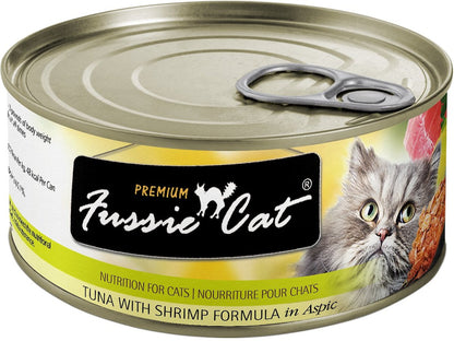 Fussie Cat Premium Tuna with Shrimp Canned Food