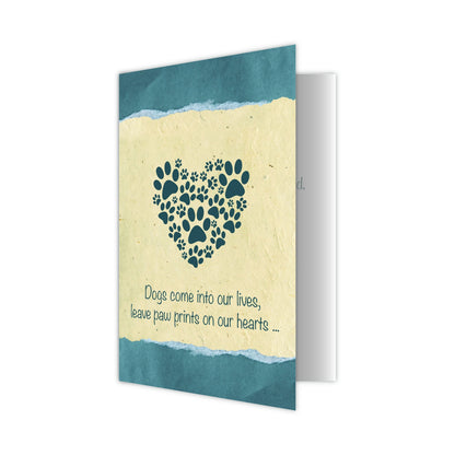 Dog Speak "Dogs Come Into Our Lives" Sympathy Card for Dog