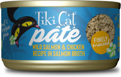 Tiki Cat Luau Pate Salmon and Chicken Recipe in Broth Canned Food