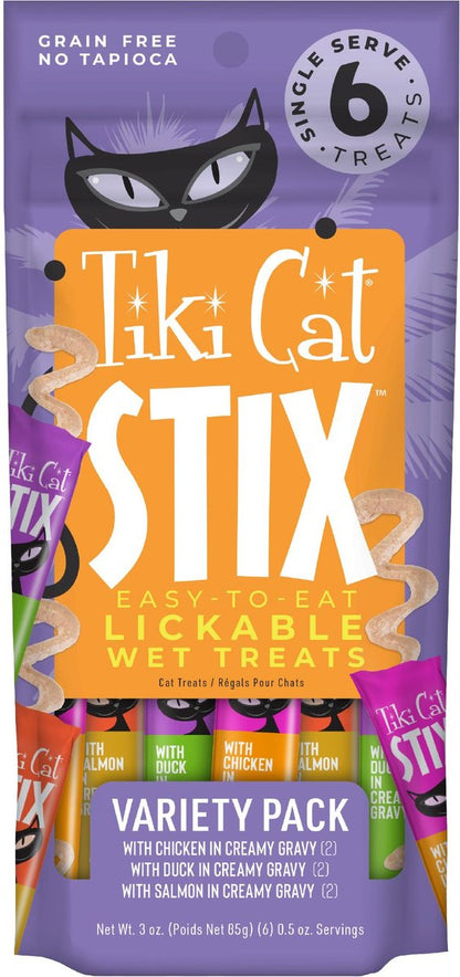 Tiki Cat Stix Grain Free Lickable Treats, 6-pack