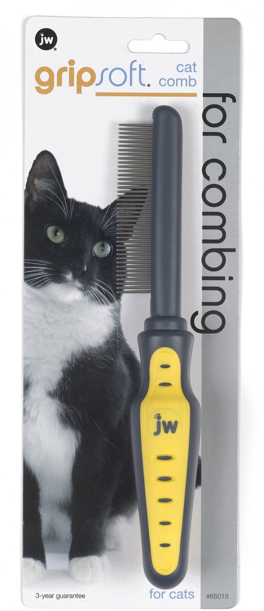 JW Pet Company GripSoft Shedding Comb for Cats