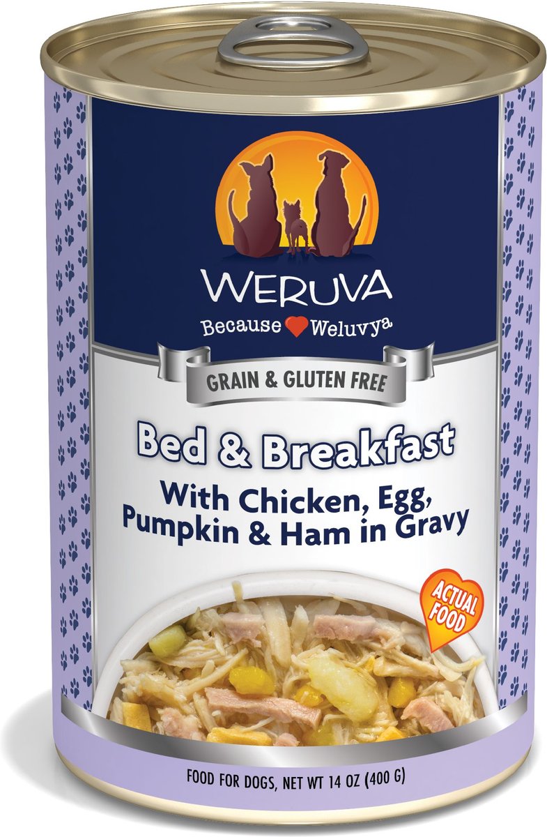 Weruva Dog Bed and Breakfast with Chicken, Egg, Pumpkin and Ham Grain-Free Canned Food