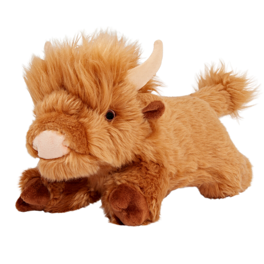 Fluff & Tuff Dog Highland Shaggy Cow Plush Toy